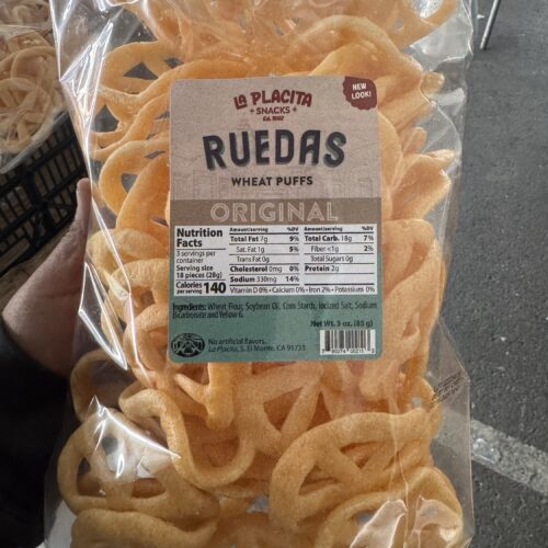 Ruedas (wheat puffs) round (net wt. 3 oz)