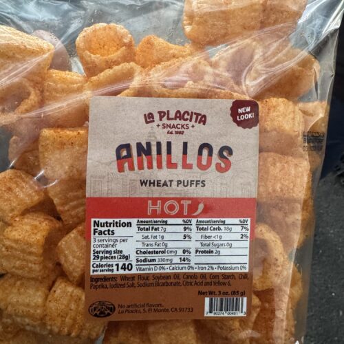 Anillos con chile (what puffs) ( net wt. 3 oz) ring shape hot