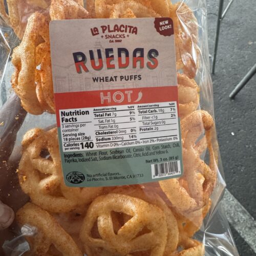 Ruedas con chile (wheat puffs) (net wt. 3 oz) round  with chili
